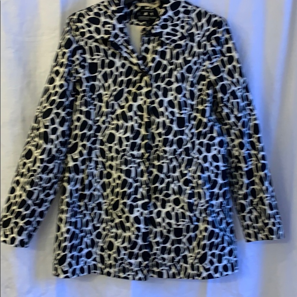 Jones New York Collection M Animal Print Coat EUC
